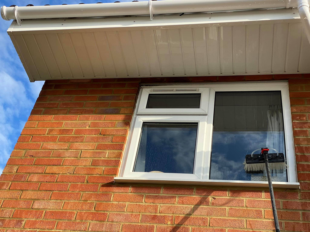 Cleaned white uPVC soffits and fascias on a house