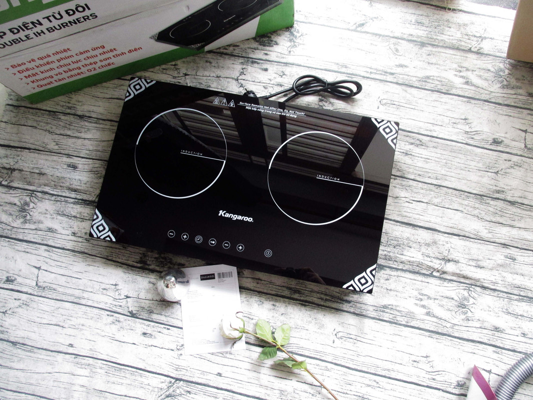 Thanh lý bếp từ đôi Kangaroo cảm ứng, mặt kính Ceramic cao cấp