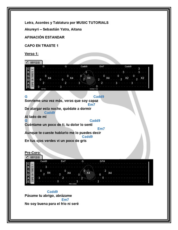 Akureyri Sebastian Yatra Aitana Letra y Acordes by MUSICTUTORIALS_page-0001