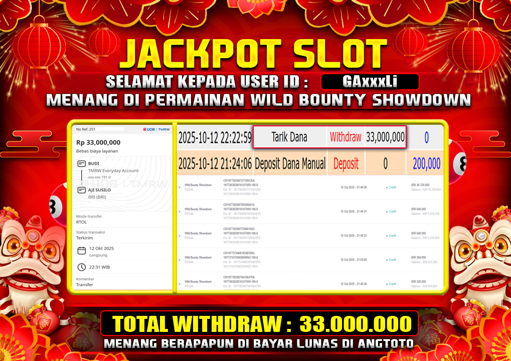 BUKTI JACKPOT LUNAS ANGTOTO