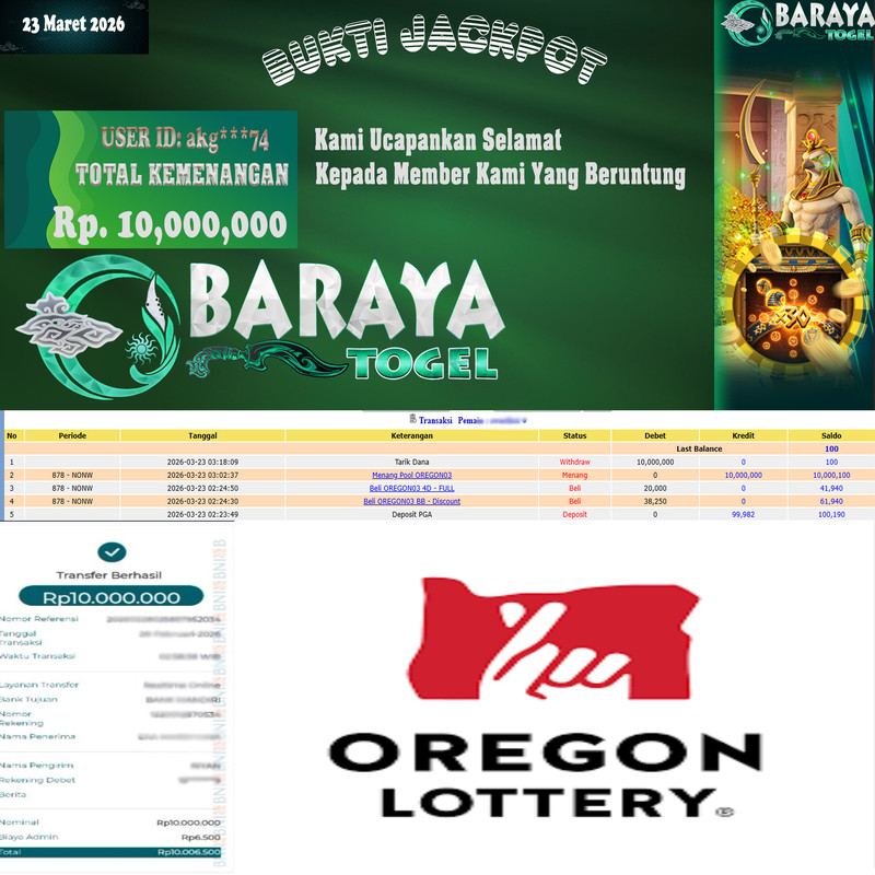 Rp. 10.000.000.- WD LUNAS DI BARAYATOGEL