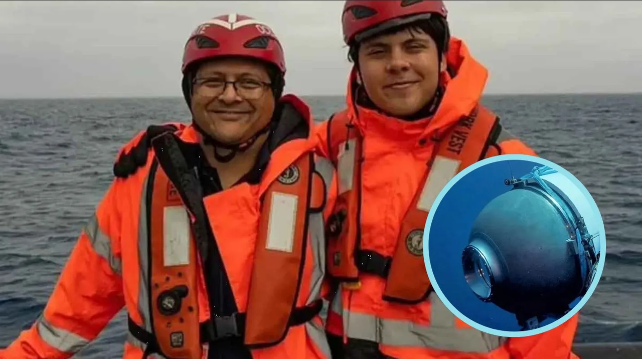 Trágica foto de padre e hijo antes de subir al Titán circula en internet