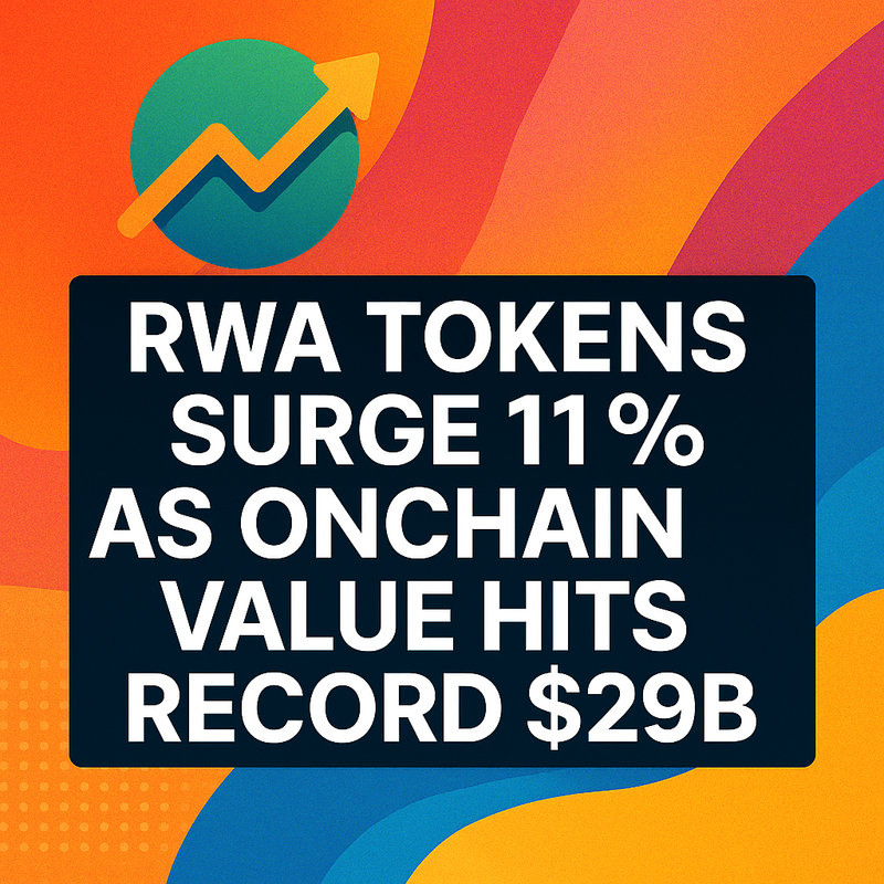 RWA Tokens Rally 11% in a Week as Onchain Value Soars Past $29B