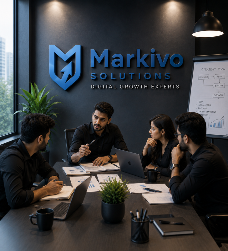 Markivo Solutions team planning a campaign