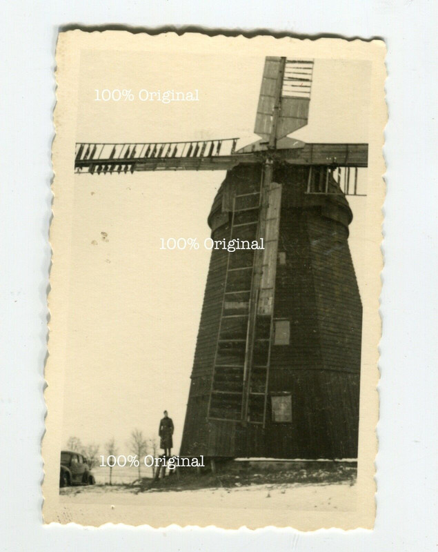 Original Foto Russland russische Windmühle Mühle Windmill Mill Soldat