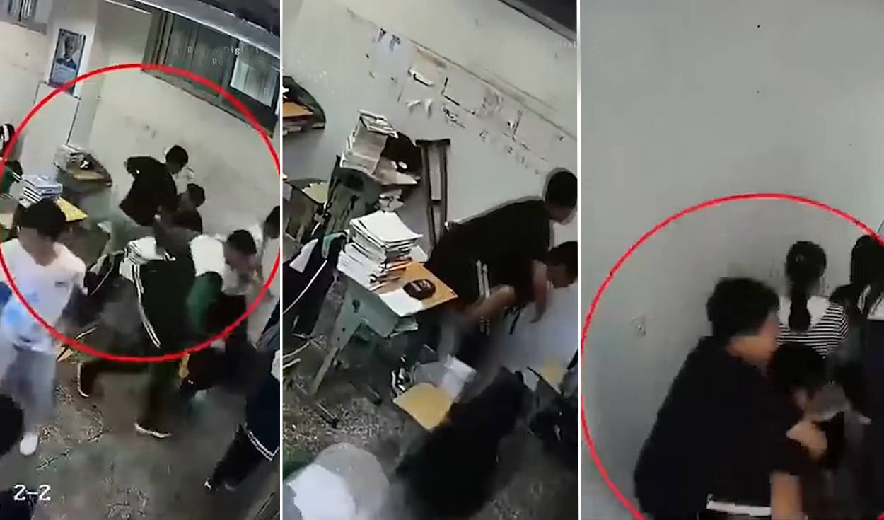 Estudiante carga a su amigo lesionado en medio de sismo