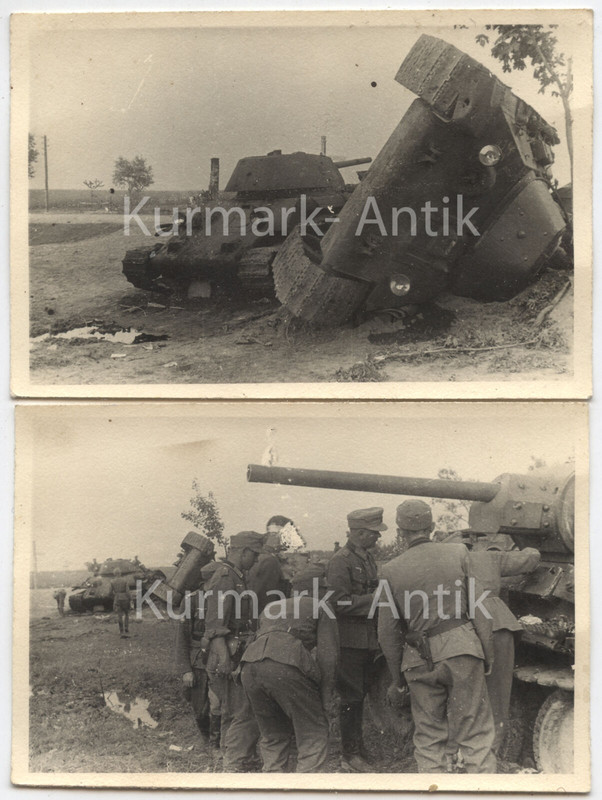 Fotos Wehrmacht Gebirgsjäger Artillerie Regt.79 Russland Beute Panzer T34