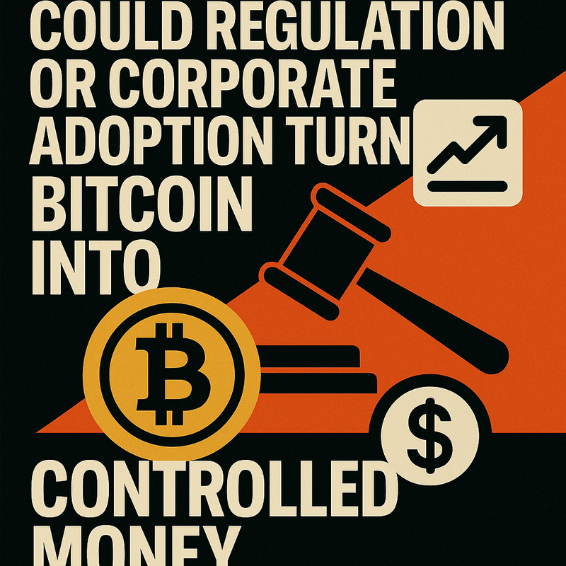 Could regulation or corporate adoption turn Bitcoin into controlled money