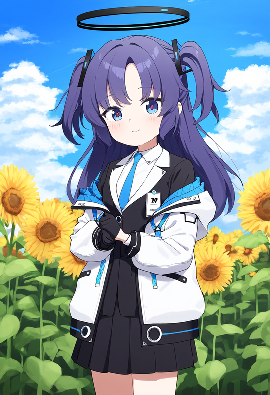 1 girl, healthyman, yuuka (blue archive), aged down, little child, white jacket, s-1983769624