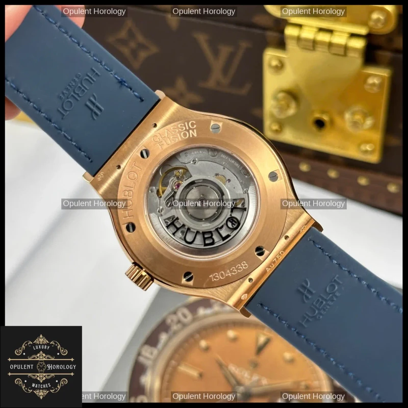 Hublot Classic Fusion King Gold Plated 42mm Blue Dial Swiss Automatic Movement