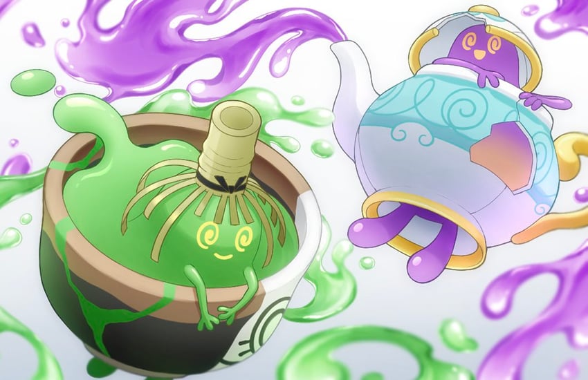 polteageist-and-sinistcha-pokemon-drawn-