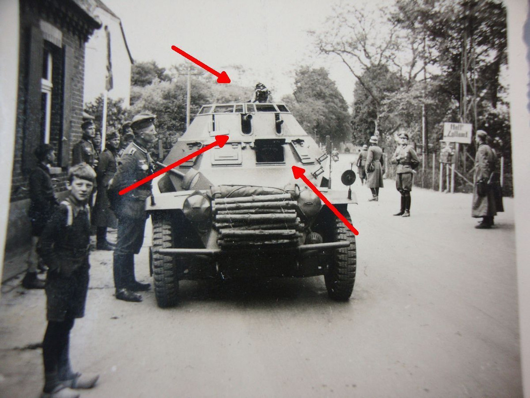 Foto, Panzerspähwagen Sd.Kfz.222 in Belgien, Spä