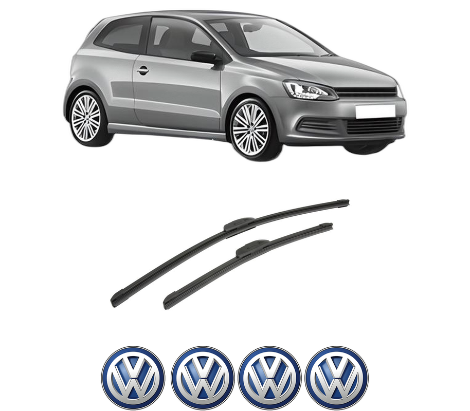Set stergatoare auto Volkswagen POLO V (6R1, 6C1) din 2009-2022, pentru parbriz auto, 2 bucati, Bosch Aerotwin Retrofit, din cauciuc siliconat rezistent, 4 Stickere Auto Volkswagen