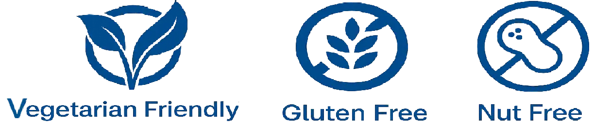 Vegetarian Friendly, Gluten Free, Nut Free