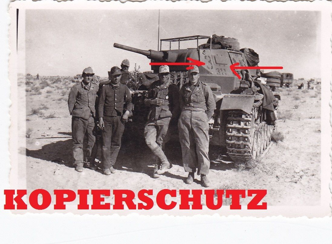 Panzer III Turmnummer Kennzahl Afrika DAK Wüste 