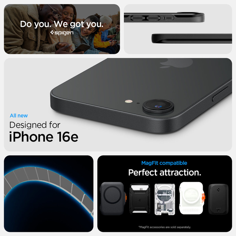 Forro Spigen Thin Fit MagFit en un iPhone, mostrando su perfil ultra delgado.