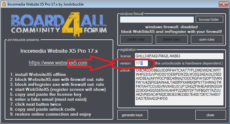 WebSite X5 Professional activation
