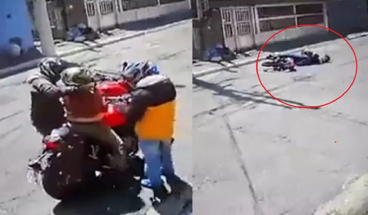 Por asaltar y robarle la moto a un abuelito en Brasil, ladrón cae muerto: video
