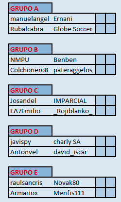 CHAMPIONS - Jornada 5 Enfrentamientos02-05