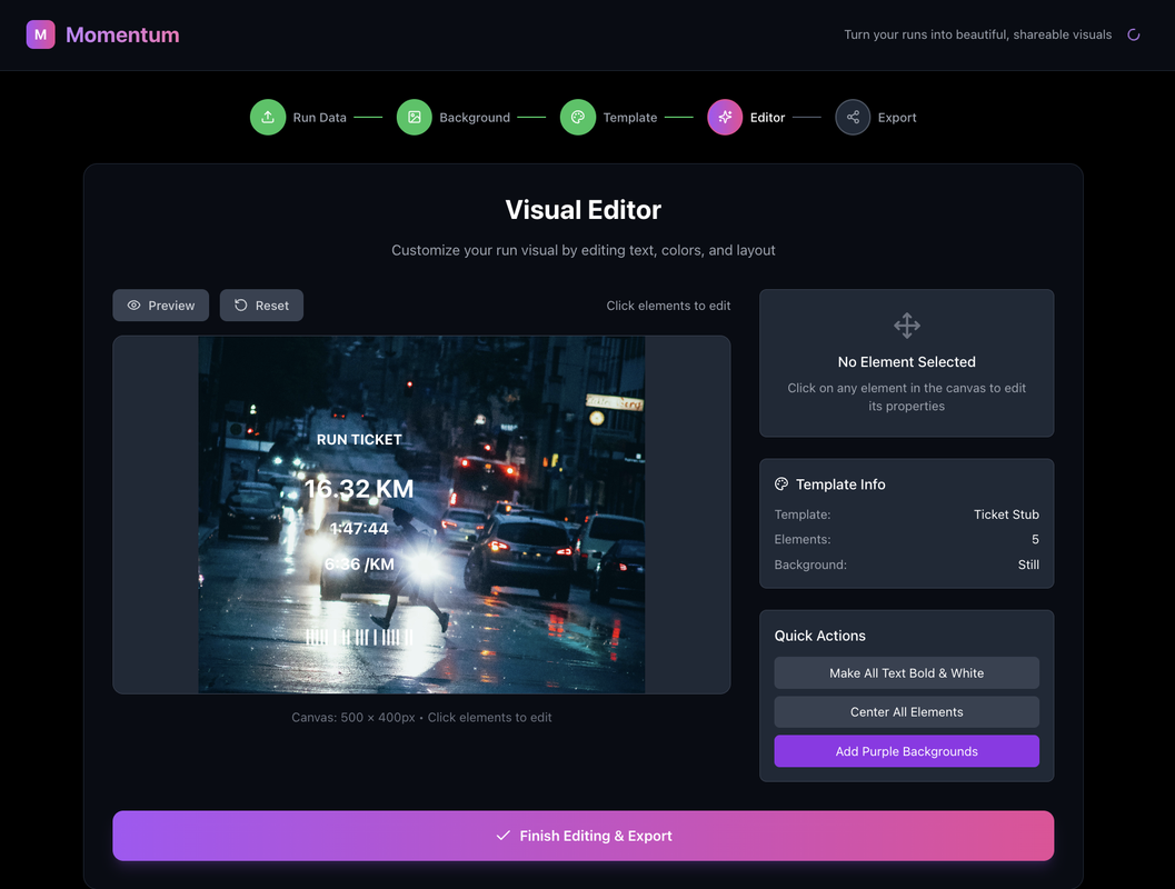 Momentum - Share your runs  - Farcaster Mini Apps