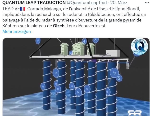 Struktur unter Pyramide von Gizeh