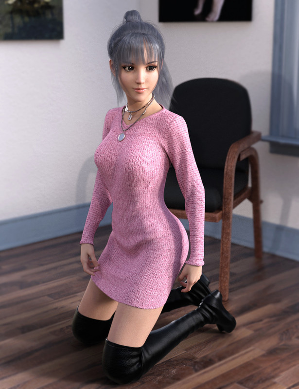 dForce Knit One Piece Outfit for Genesis 8 Females