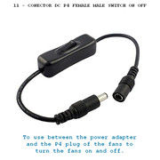 11 - CONECTOR DC P4 FEMALE MALE SWITCH ON OFF