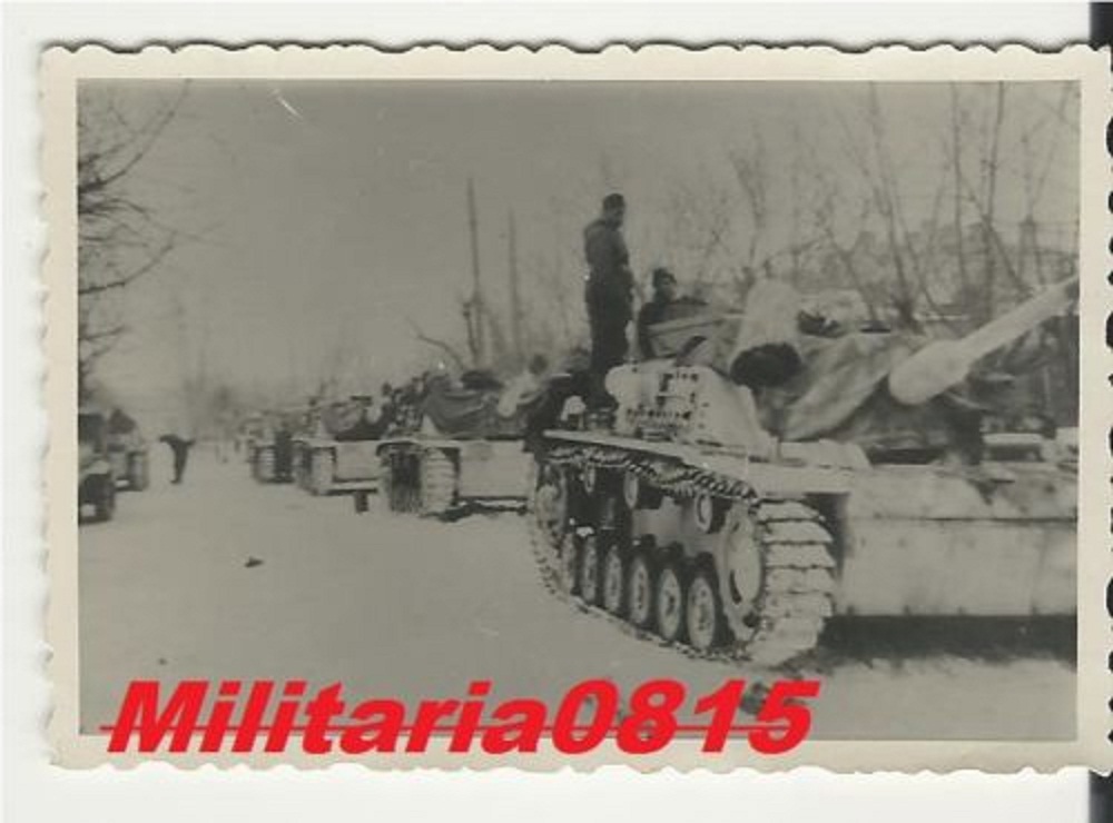 Foto 2 WK 1944 Winter Deutsche STUG Sturmgeschüt