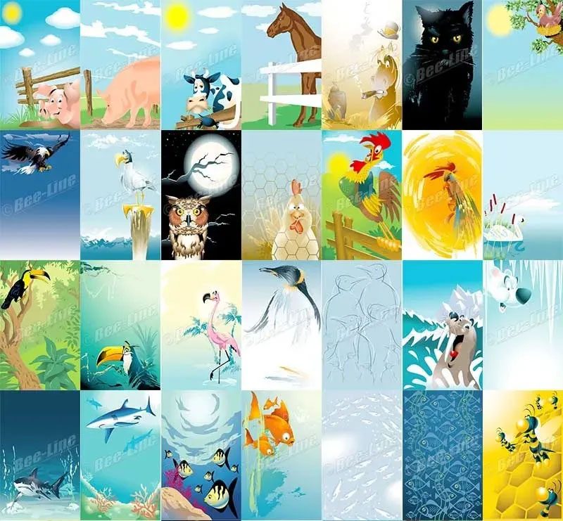 vectores de animales, animals vectors