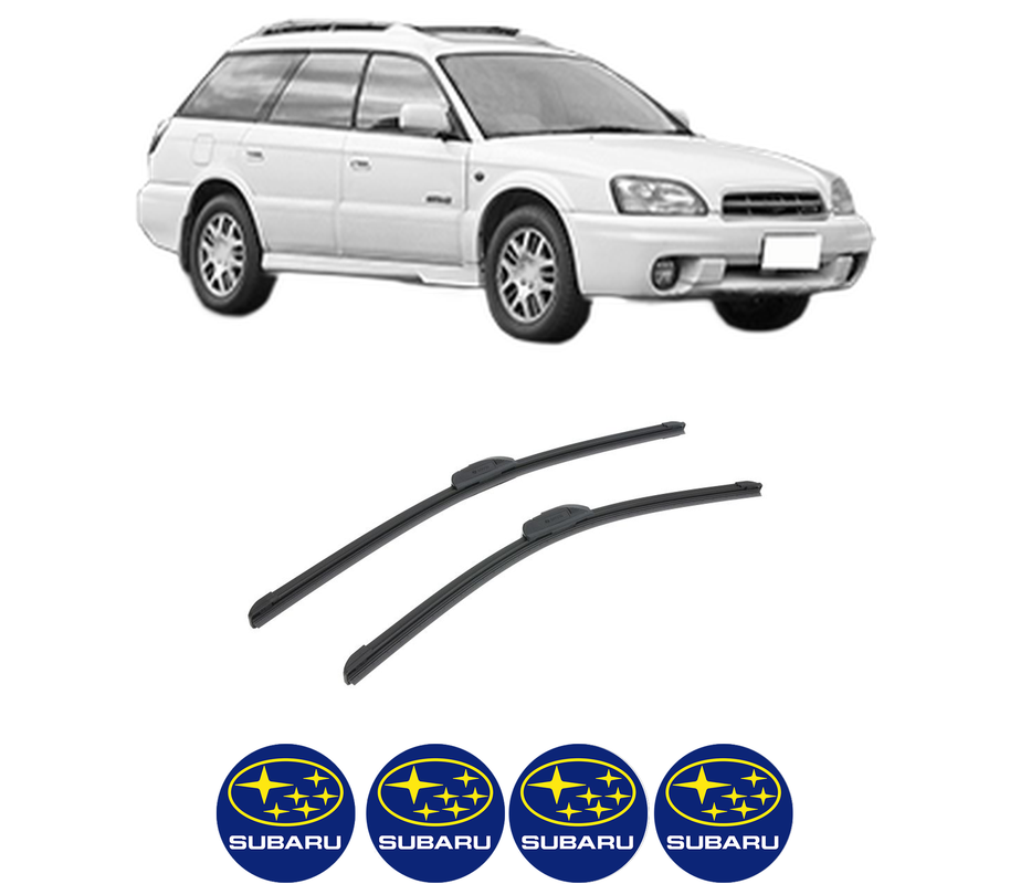 Set stergatoare auto SUBARU OUTBACK (BE, BH) din 2000-2003, pentru parbriz auto, 2 bucati, Bosch Aerotwin Retrofit, din cauciuc siliconat rezistent, 4 Stickere Auto SUBARU
