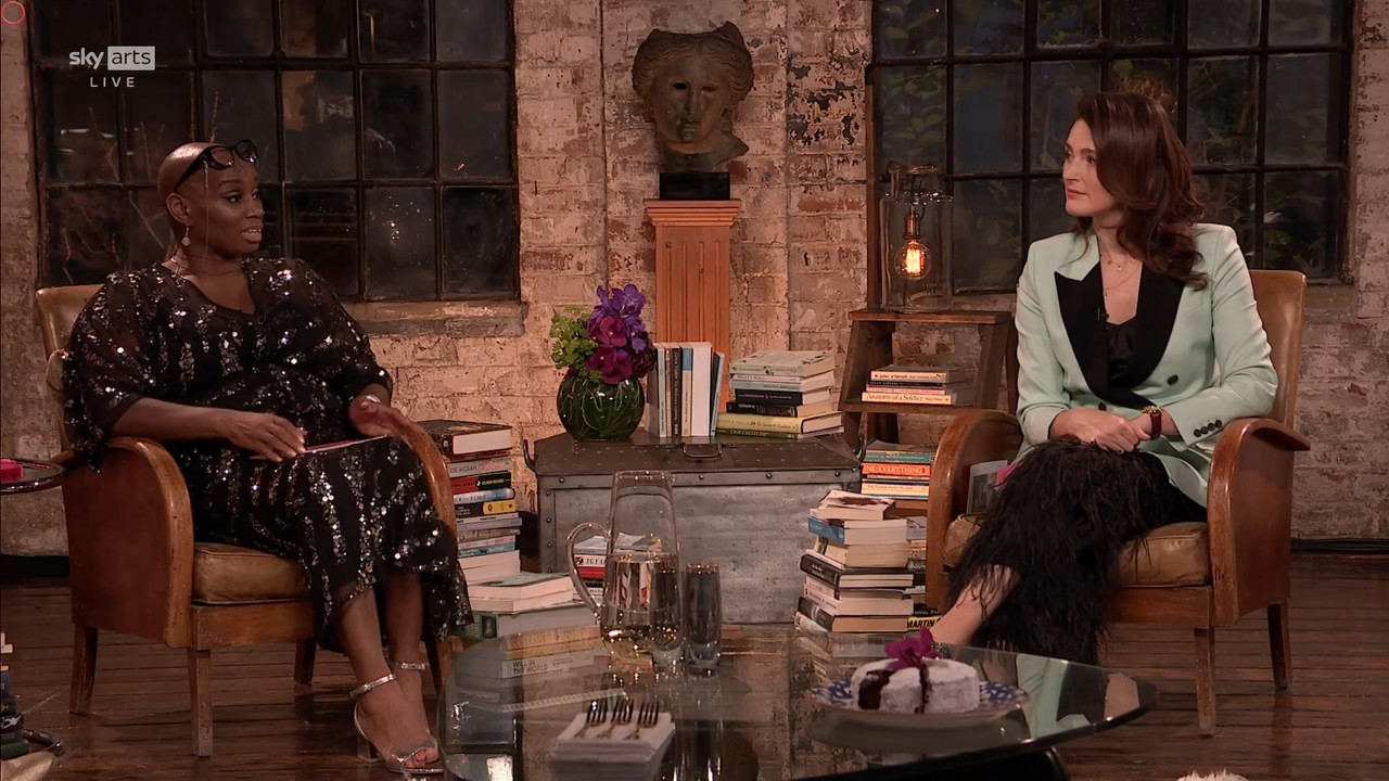 11.22 - 17.00.00 - Sky Arts Book Club Live. Andi Oliver and Elizabeth....ts_snapshot_00.31.55.679