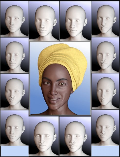 00 main people of earth faces of africa genesis 8 female daz3d