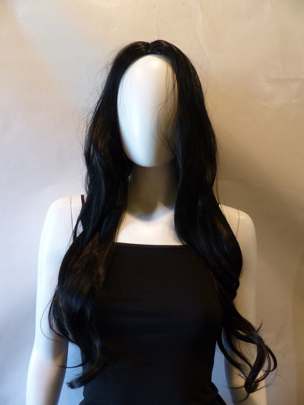 WOMENS 30" BLACK CURLY HAIR WIG