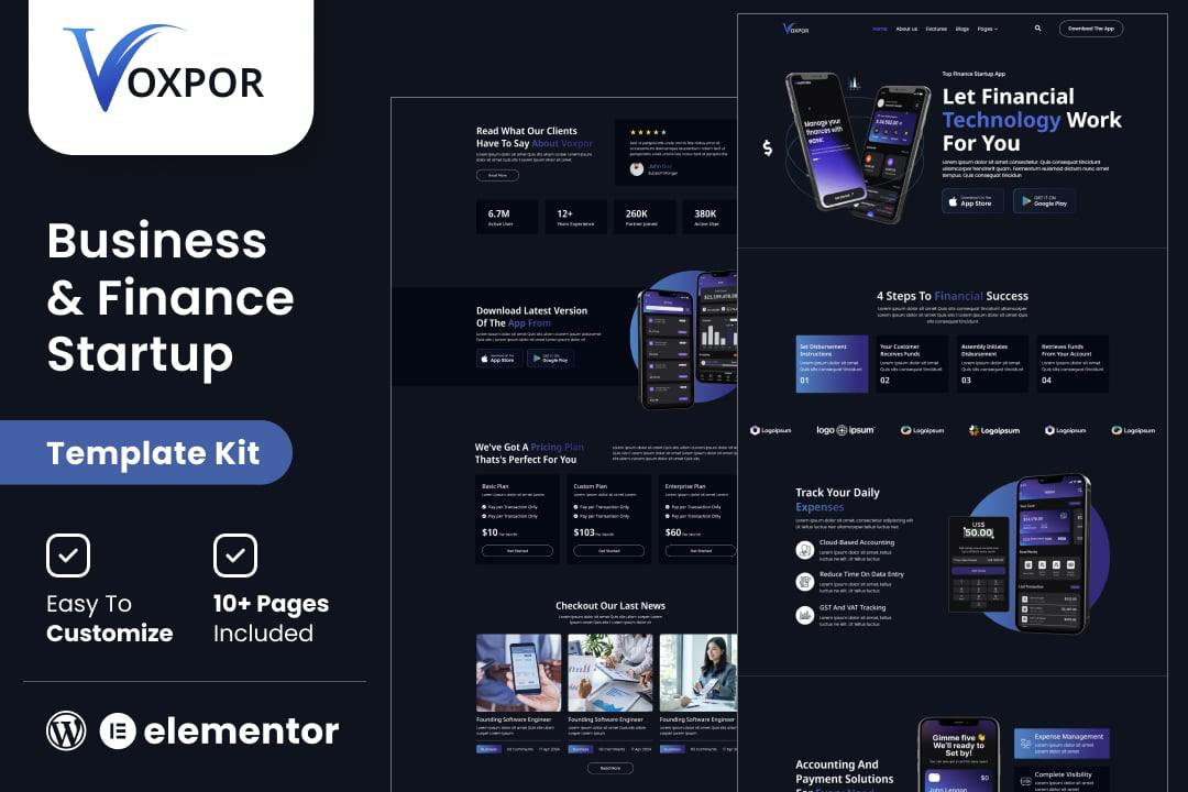 Premium Website Themes Voxpor Business Theme