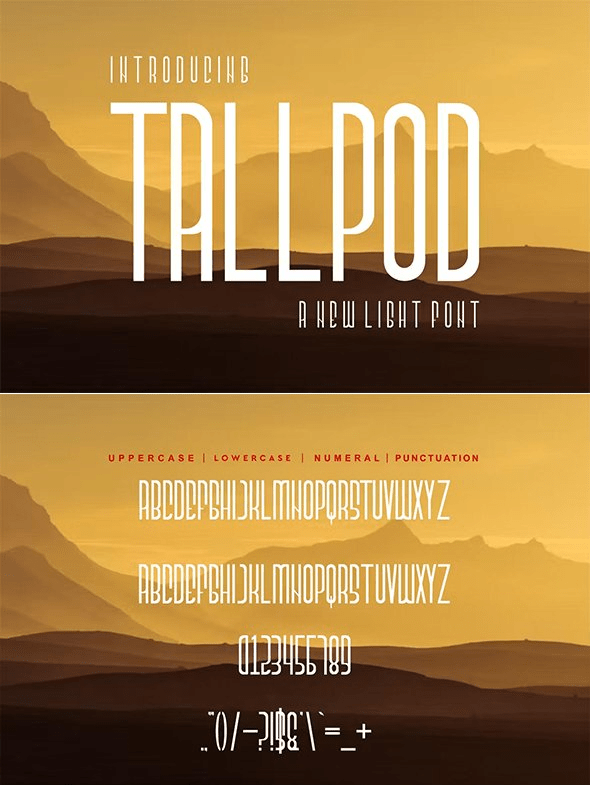Tallpod Fonts - QLRZE3D