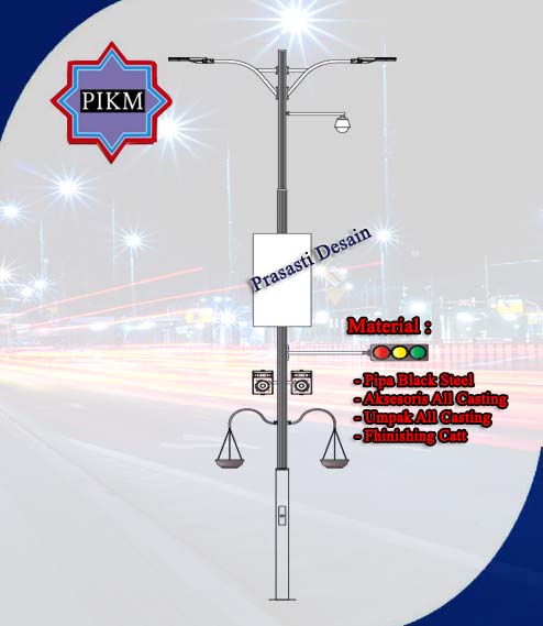 Tiang Lampu Pju Oktagonal