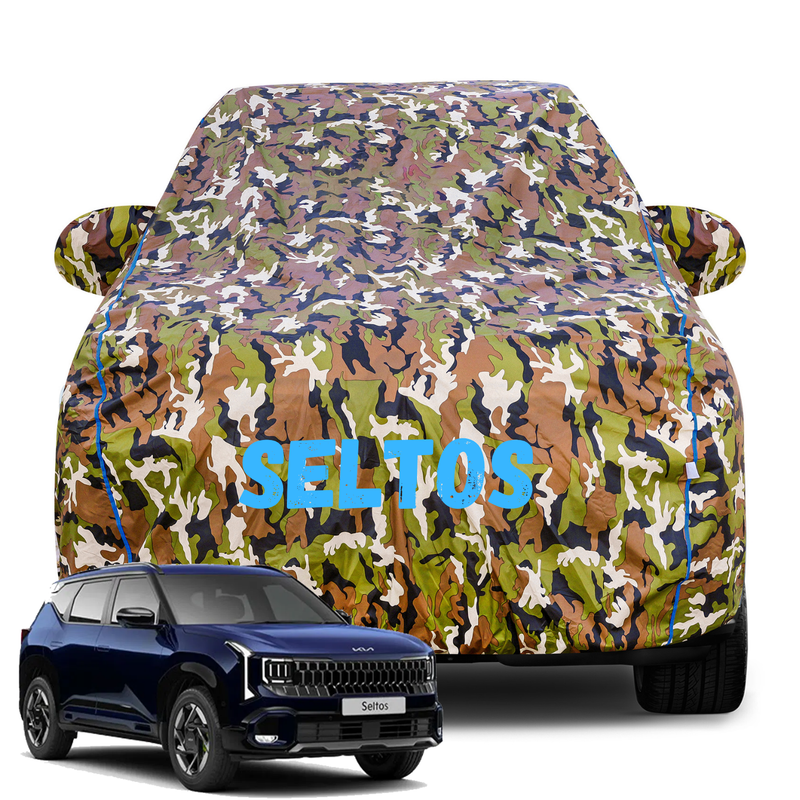 Seltos Army Car Cover