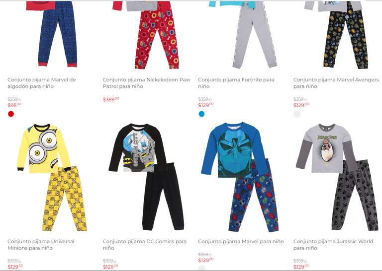 Suburbia: Conjunto de Pijamas para niños MARVEL, DC, FORTNITE ETC..