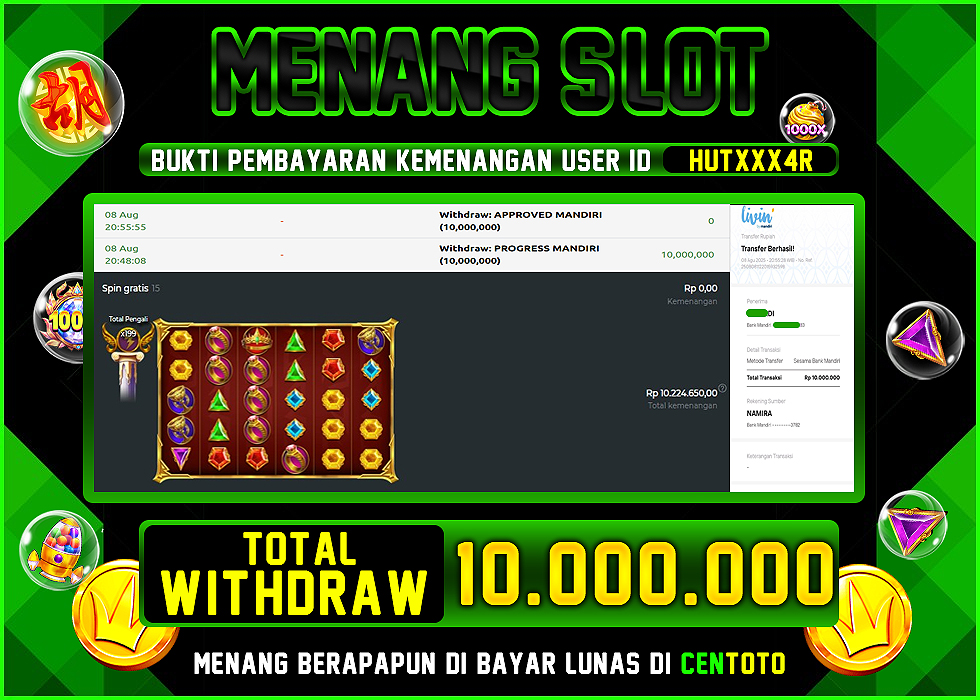 BUKTI JACKPOT LUNAS CENTOTO