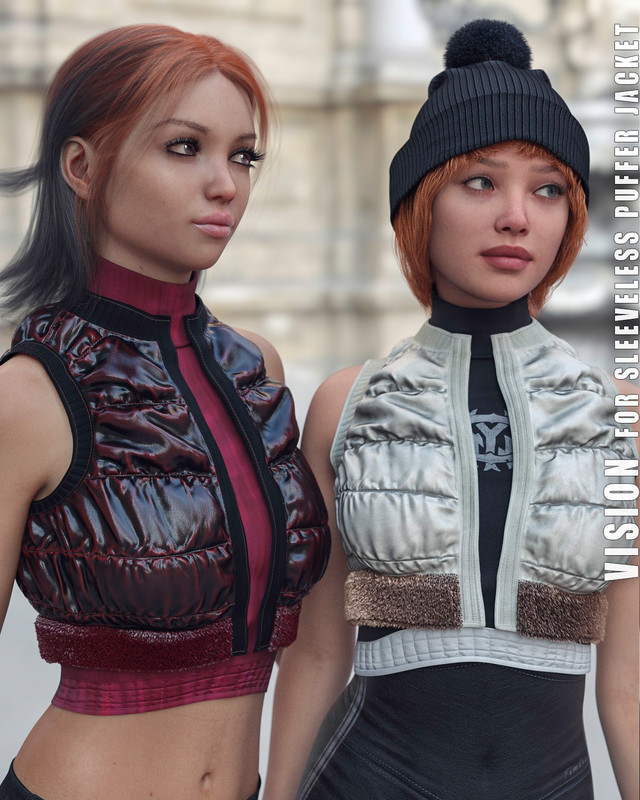 Vision Sleeveless Puffer Jacket Genesis 8-8.1F and G9