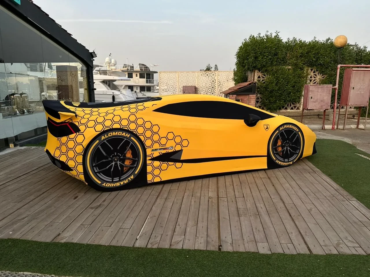 Lamborghini Huracan Yellow Indoor Artistic Cover