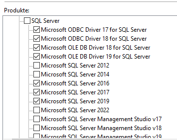 MSSQL-Treiberupdates im WSUS MSSQL-Treiberupdates im WSUS