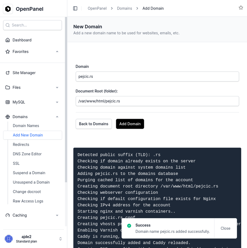 add domain