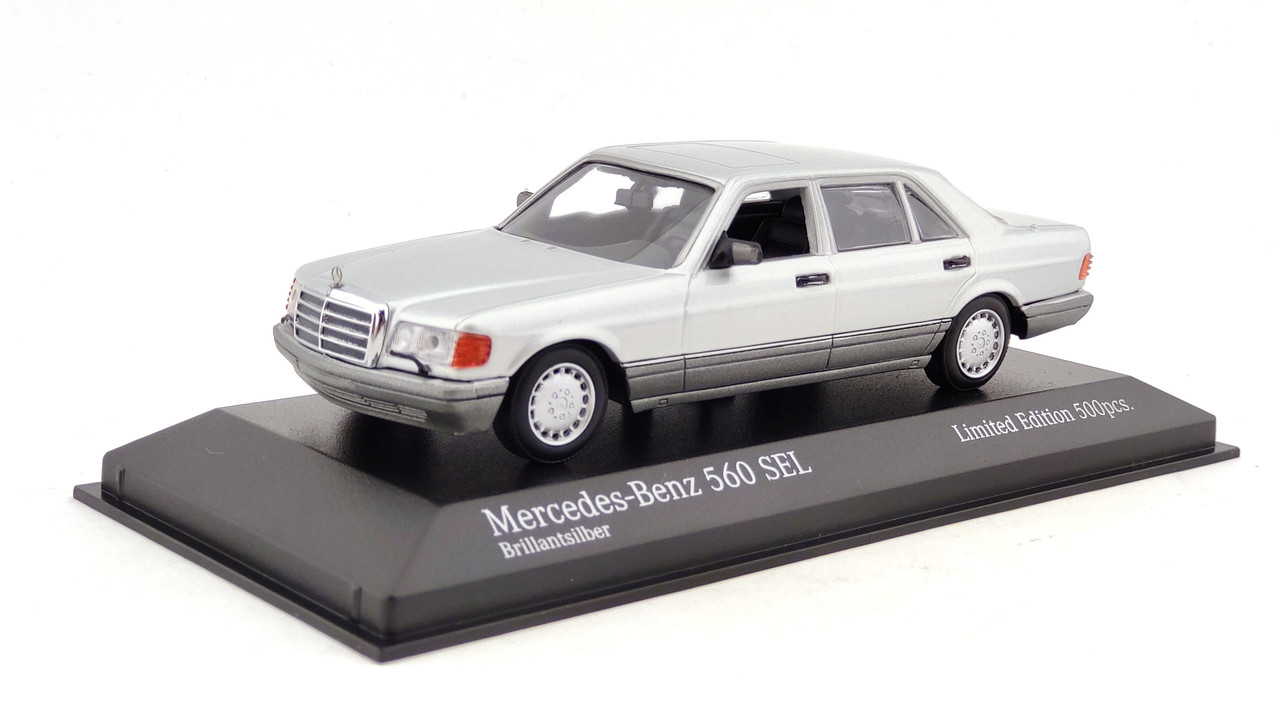 MB 560 SEL S Class W126 1990 silver Minichamps 1 of 500 pcs (1)