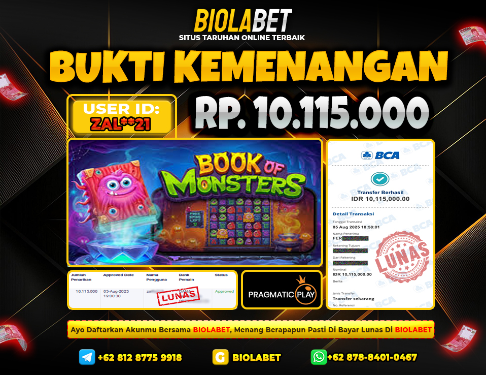 BIOLABET JACKPOT Pragmatic Play Rp.10.115.000.,- LUNAS