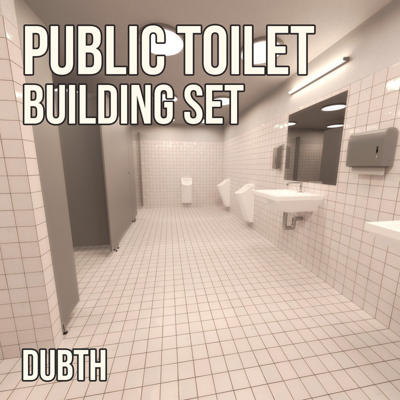 Public Toilet Construction Set Public Toilet Construction Set
