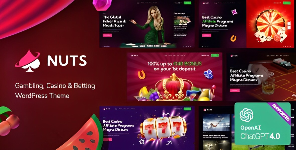 Nuts – Gambling, Casino & Betting WordPress Theme