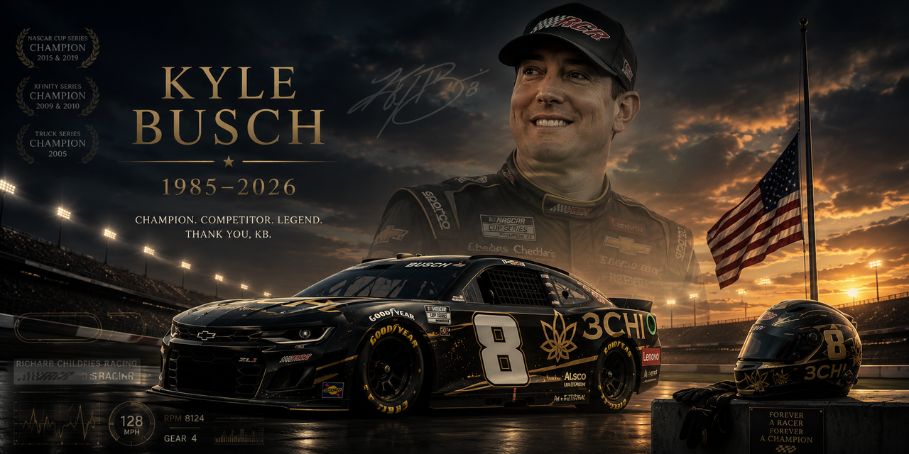 Kyle Busch morre aos 41 anos, a Nascar, o automobilismo mundial e fans em todo o mundo, em luto