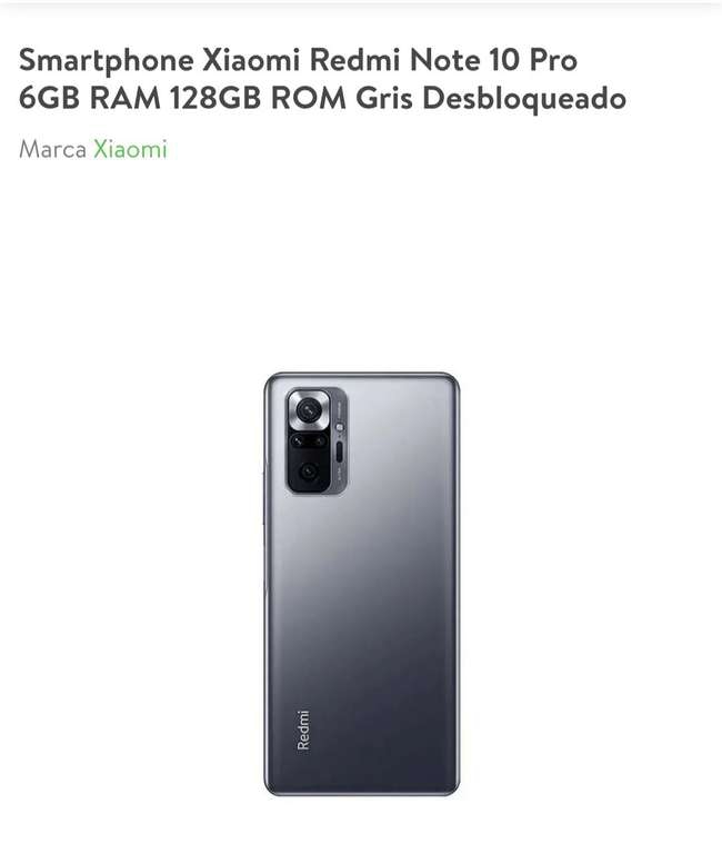 Bodega Aurrera: Xiaomi Redmi Note 10 Pro 
