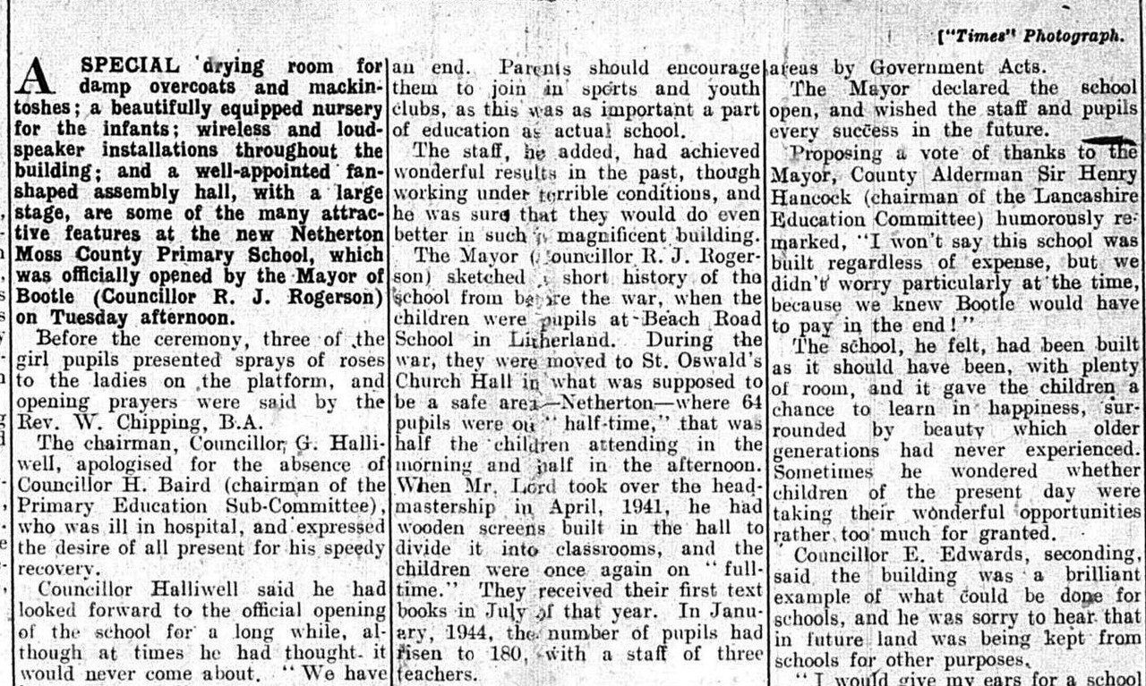 Netherton Moss Primary School Bootle Times News